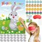 Easter Game for Kids, Pin The Tail on The Bunny, Pin The Egg on The Bunny with 24 Tails